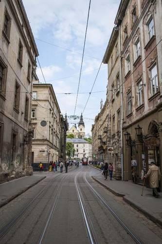 A Trolley Line in LVIV, Ukraine