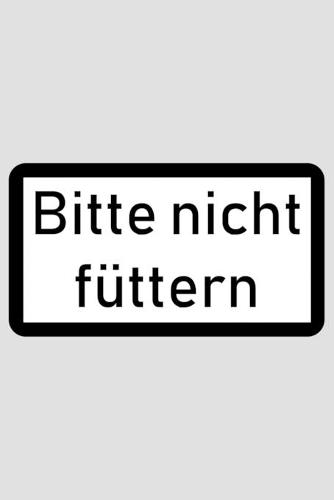 Bitte nicht füttern: Notizbuch 6"x9" / 120 Seiten / punktkariert / Bullet Journal / Dot Grid