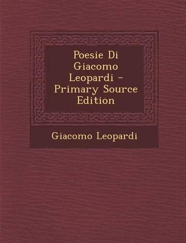 Poesie Di Giacomo Leopardi
