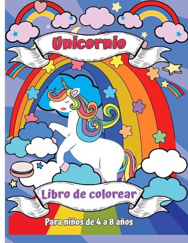 Libro para colorear unicornio para niños de 4 a 8 años.