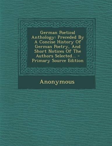 German Poetical Anthology