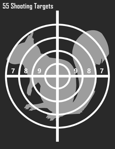 55 Shooting Targets: Squirrel Shooting Targets - Black(Shooting Targets)