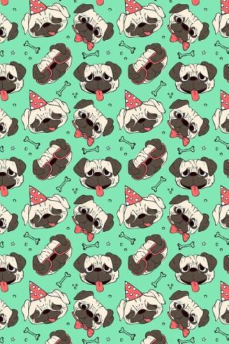 Bullet Journal Notebook Funny Pugs Pattern 4