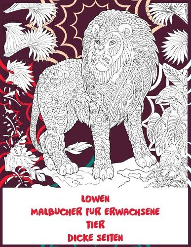 Malbücher für Erwachsene - Dicke Seiten - Tiere - Löwen