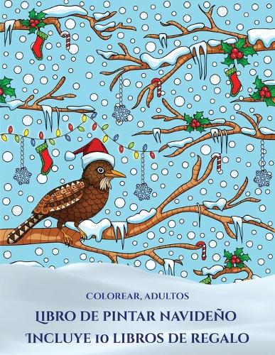 Colorear, adultos (Libro de pintar navideño)