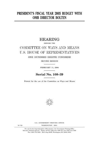 President's Fiscal Year 2005 Budget with OMB Director Bolten