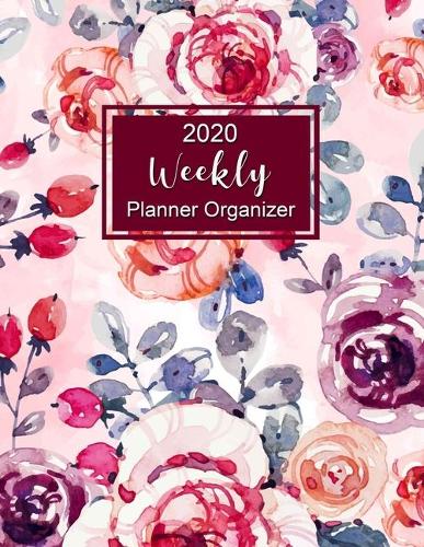 Monthly & Weekly Planner Organizer: One Year Academic Weekly Planner Organizer. 1 Years Daily, Weekly, Calendar Schedule Organiizer. Monthly Planner To Do. Water Color Floral Backgroun