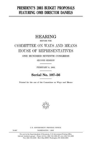 President's 2003 budget proposals featuring OMB Director Daniels