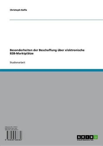 Besonderheiten Der Beschaffung Uber Elektronische B2B-Marktplatze