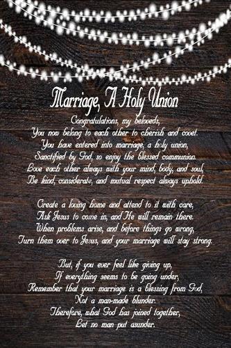 Marriage, a Holy Union Journal for Newlyweds
