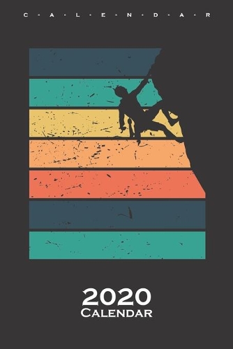 Climbing Retro Background Calendar 2020