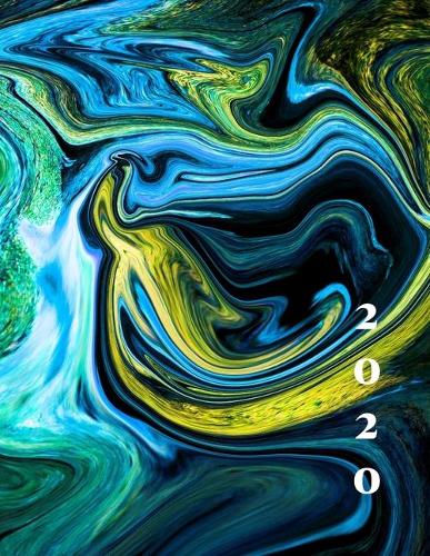 2020: Marble Yearly Planner with monthly weekly calendars and budgets