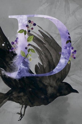 D: Petit Journal Personnel de 121 Pages Lignées Avec Couverture Corbeau Et Lettre D(4 Mon Journal Personnalisé)