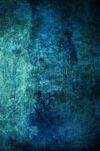 Blue-Green Grunge - Lined Notebook