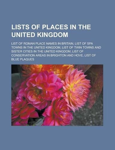 Lists of Places in the United Kingdom