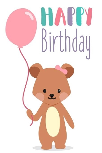 Happy Birthday: Cute Teddy Bear with Pink Balloon Journal: Funny Happy Birthday Lined Notebook to Write In (Alternative Happy Birthday Cards)