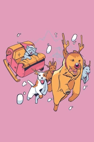 Funny Christmas notebook diary Journal Lined about A5 FORMAT - notepad for school and work. Christmas theme, dogs, cats, funny,