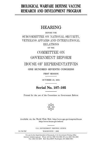 Biological warfare defense vaccine research and development program