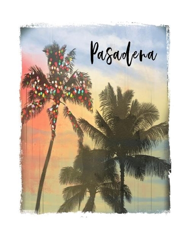 Pasadena: California Christmas Notebook With Lined College Ruled Paper For Taking Notes. Stylish Tropical Travel Journal Diary 8.5 x 11 Inch Soft Cover. For H