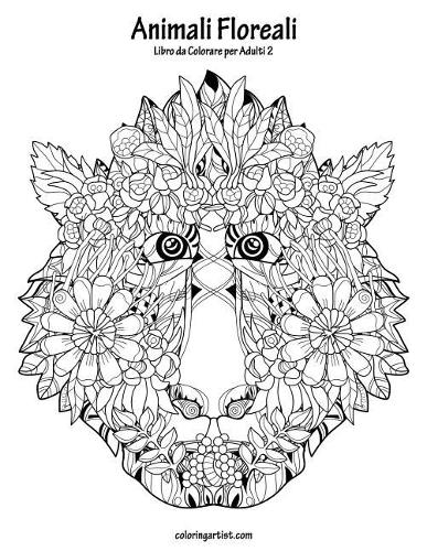 Animali Floreali Libro da Colorare per Adulti 2