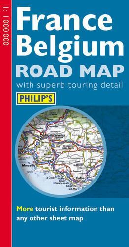 Philip's Road Map of France and Belgium