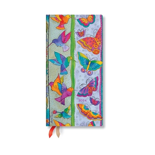 Hummingbirds & Flutterbyes (Playful Creations) Slim 12-month Dayplanner 2024: (Playful Creations)
