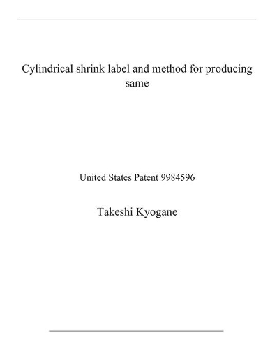 Cylindrical shrink label and method for producing same