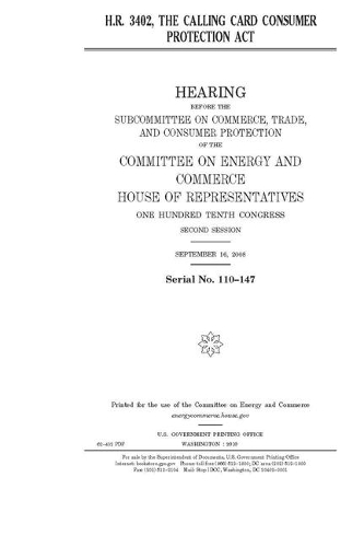 H.R. 3402, the Calling Card Consumer Protection Act