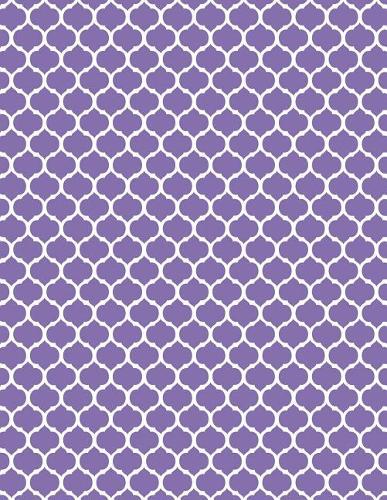 Moroccan Trellis - Deluge Purple 101 - Lined Notebook With Margins 8.5x11