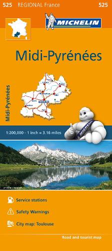 Midi-Pyrenees - Michelin Regional Map 525