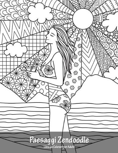 Paesaggi Zendoodle Libro da Colorare per Adulti 1
