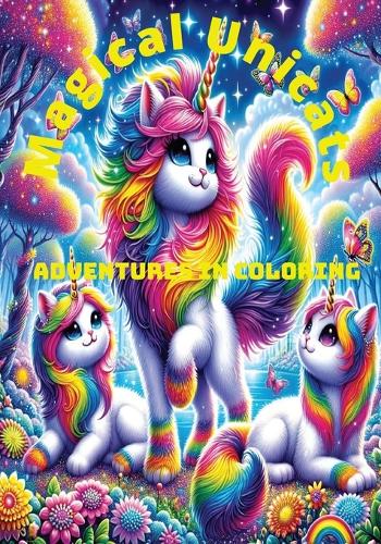 Magical Unicats: Adventures in Coloring: Coloring book of unicats for ages 4-8