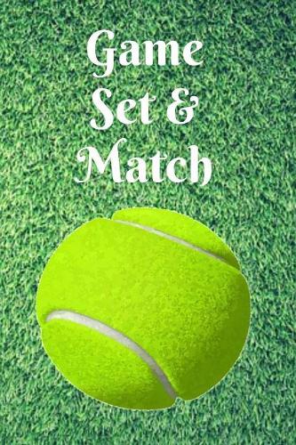 Game Set & Match: Sport themed tennis ball lined notebook jotter