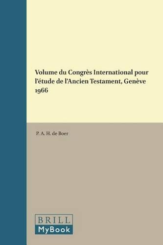 Volume du Congrès International pour l'étude de l'Ancien Testament, Genève 1966