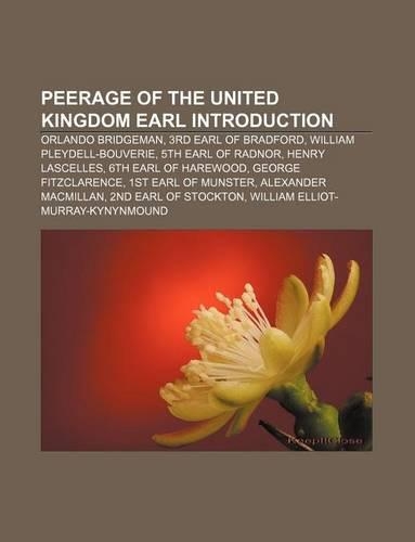 Peerage of the United Kingdom Earl Introduction
