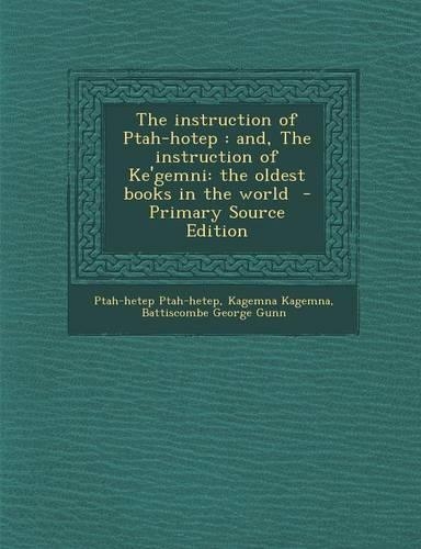 The Instruction of Ptah-Hotep