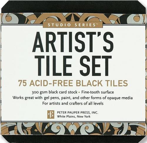 Studio Series Artist's Tile Set: Black: 75 Acid-Free Black Tiles