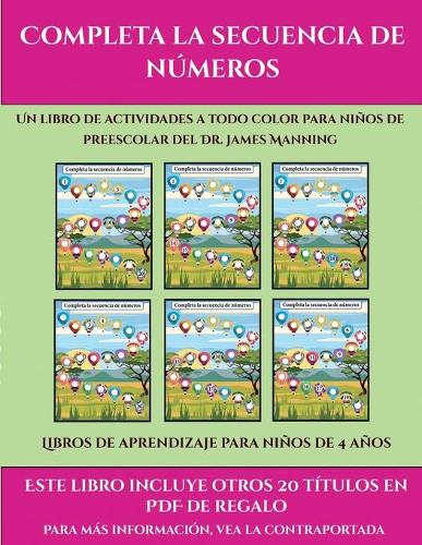 Libros de aprendizaje para niños de 4 años (Completa la secuencia de números)