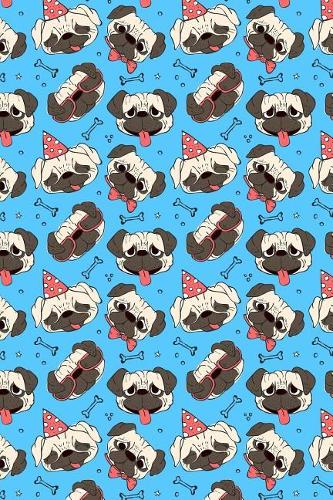 Bullet Journal Notebook Funny Pugs Pattern 1