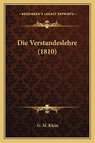 Die Verstandeslehre (1810)