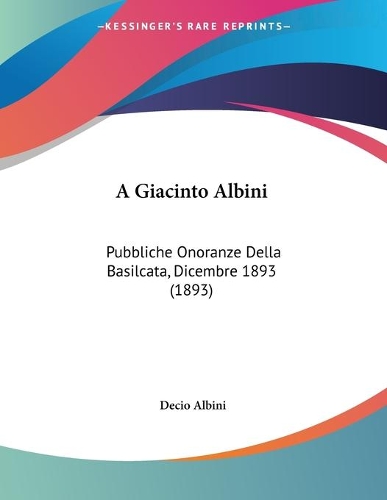 A Giacinto Albini