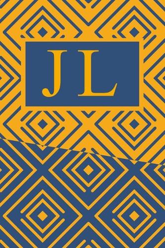 J L: Art Deco Initials J L Monogram Notebook, J L Monogrammed Journal Gift