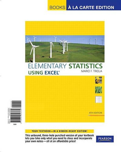 Elementary Statistics Using Excel, Books a la Carte Edition