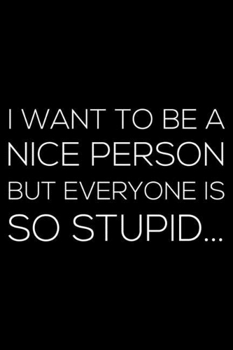 I Want To Be A Nice Person But Everyone Is So Stupid...: Sarcasm Notebook, Funny Work Planner, Daily & Weekly Organizer, Sarcastic Office Humor, Journal For Colleagues, Co-Workers, Bosses