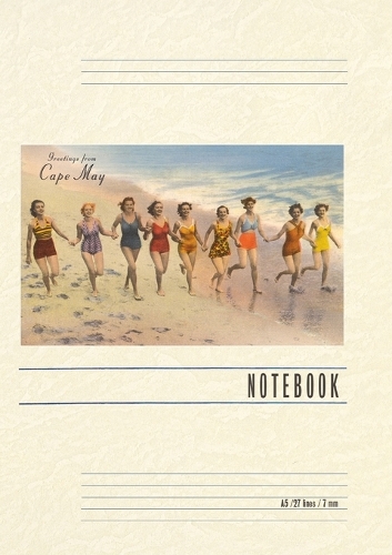 Vintage Lined Notebook Greetings from Cape May, New Jersey, Bathing Beauties