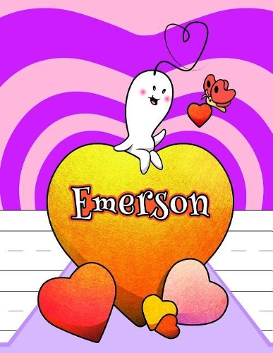 Emerson: Personalized Book with Child's Name, Primary Writing Tablet, 65 Sheets of Practice Paper, 1" Ruling, Preschool, Kindergarten, 1st Grade, 8 1/2" x 11