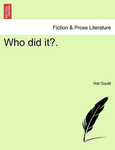 Who Did It?.: (English)
