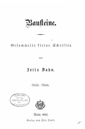 Bausteine Gesammelte kleine schriften