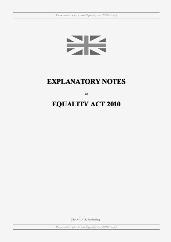 Explanatory Notes to Equality Act 2010
