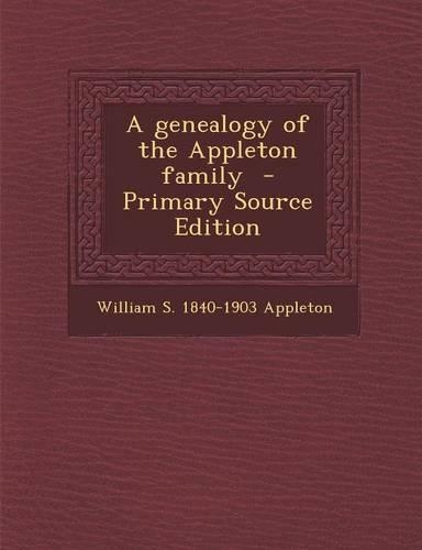 A Genealogy of the Appleton Family